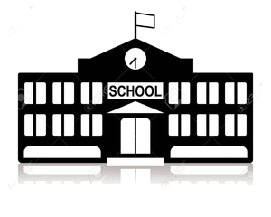 school clipart black and white transparent background