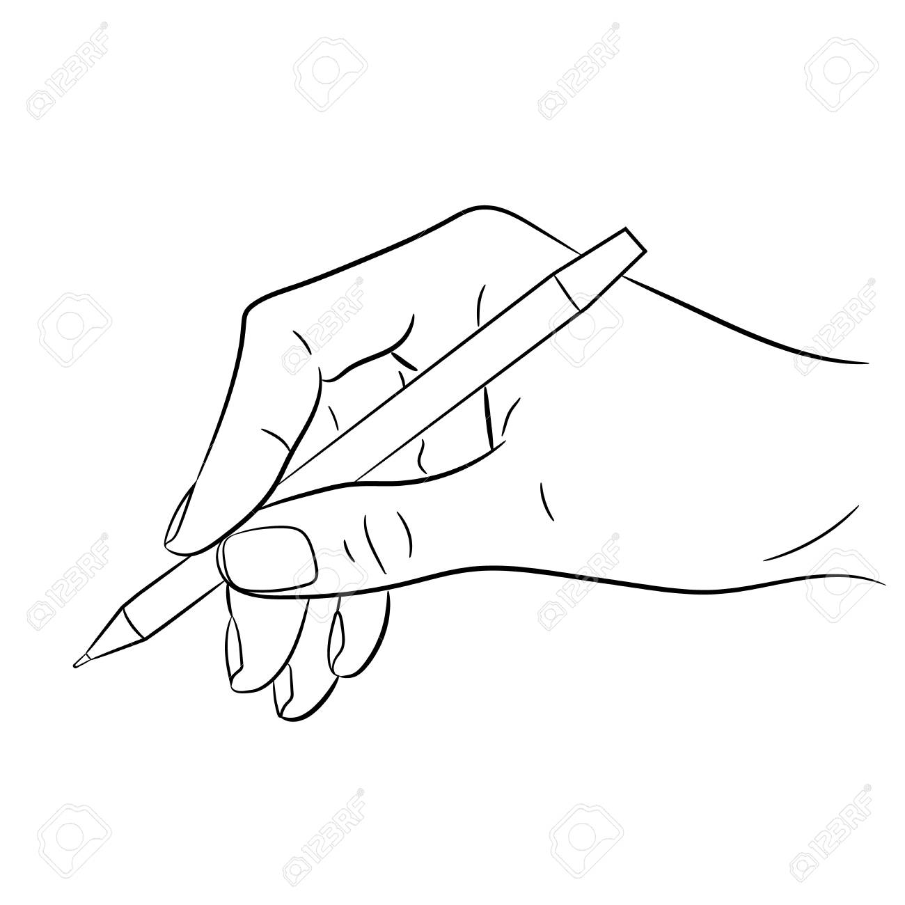 Free Drawn Pen hand holding, Download Free Clip Art on Owips