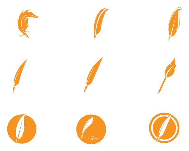 Schreibfeder schreiben Zeichen Logo Vorlage App Symbole