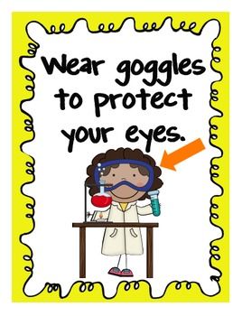 Science safety clipart.