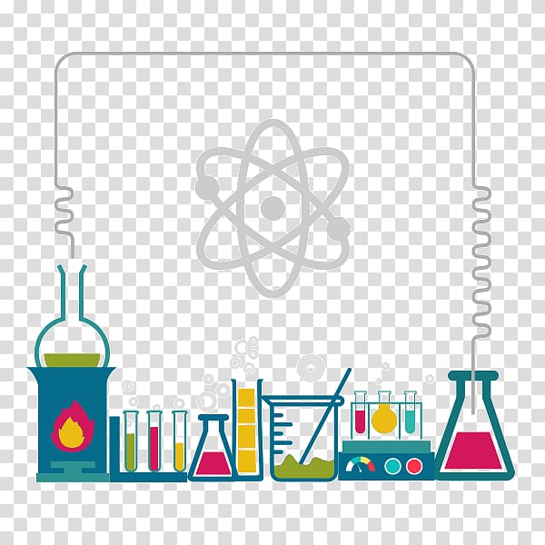 Chemicals border illustration, Science project Microsoft
