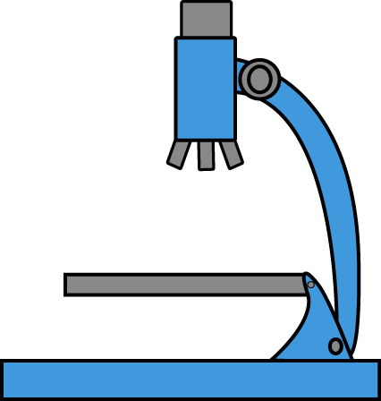 Blue Microscope Clip Art