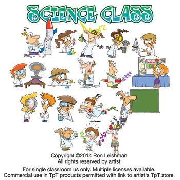 Science Class Cartoon Clipart Vol