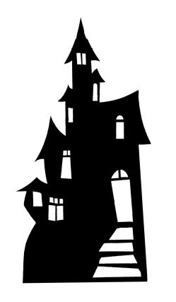 Cool haunted house for wall decoration