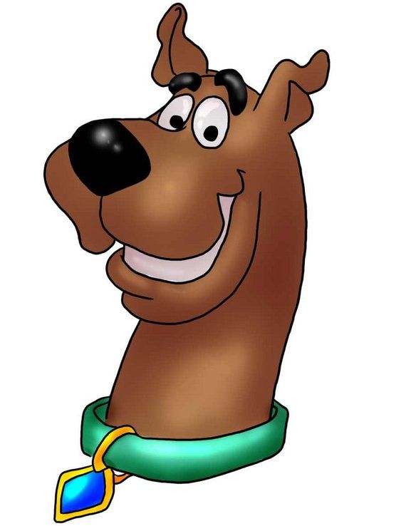 Scooby Doo Big Head All Color Fabric Iron on Transfer