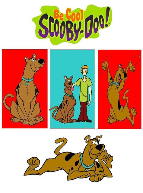 2 Scooby Doo clipart printable download scrapbooking