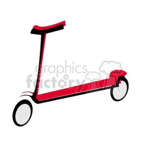 Red scooter clipart.