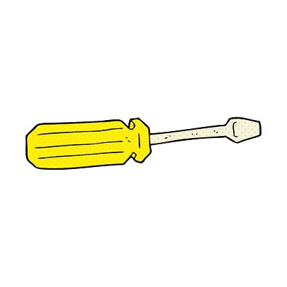 Cartoon screwdriver Clipart Image