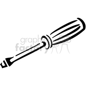 Black and white screwdriver clipart