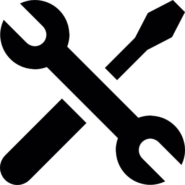 Screwdriver and wrench clipart
