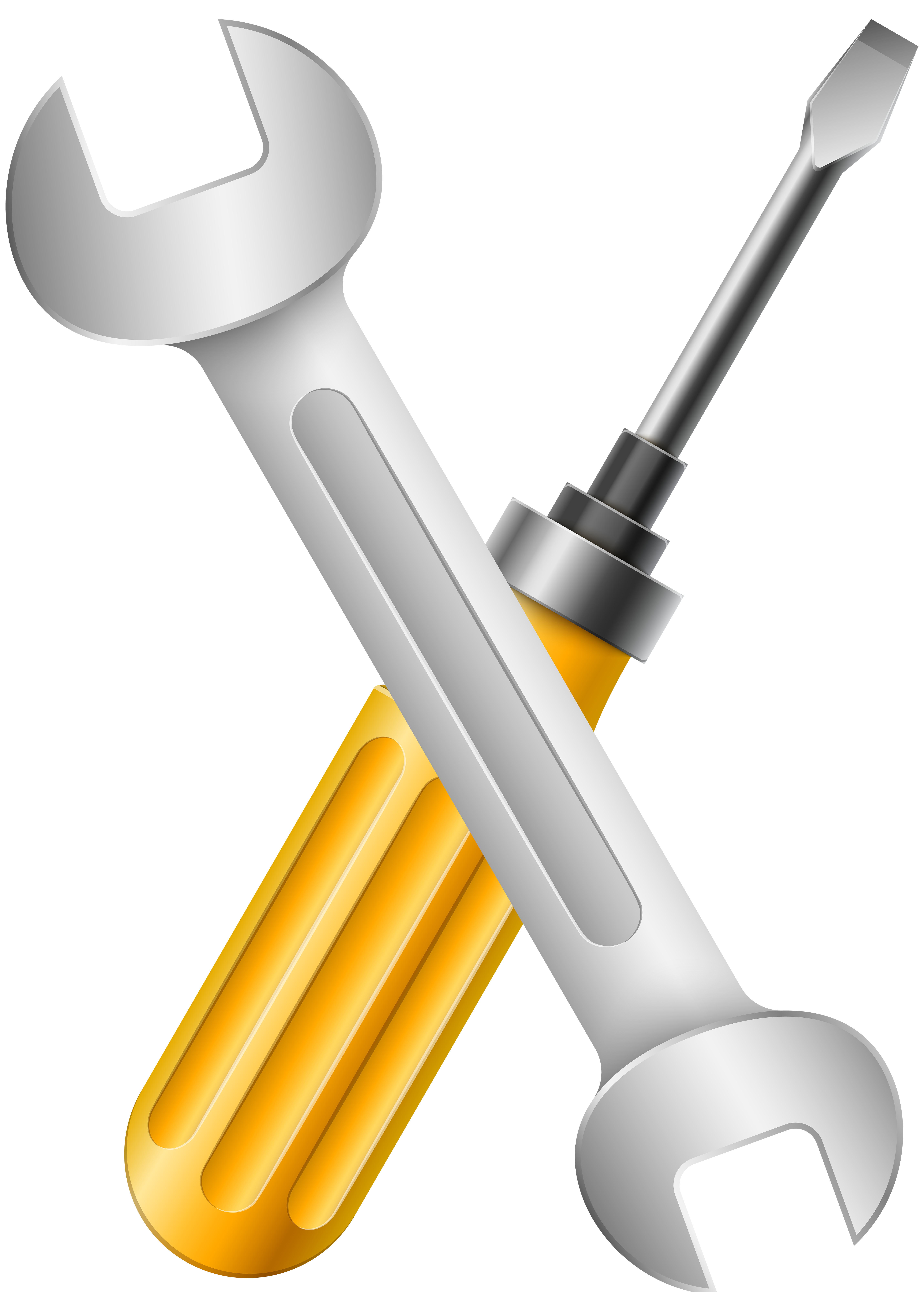 Wrench and Screwdriver PNG Clip Art Image