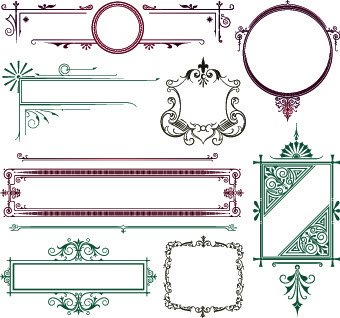 Decorative scroll work border free vector download