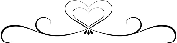 Heart Scroll Black and White Logo