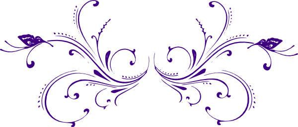 Purple Butterfly Scroll Clip Art at Clker