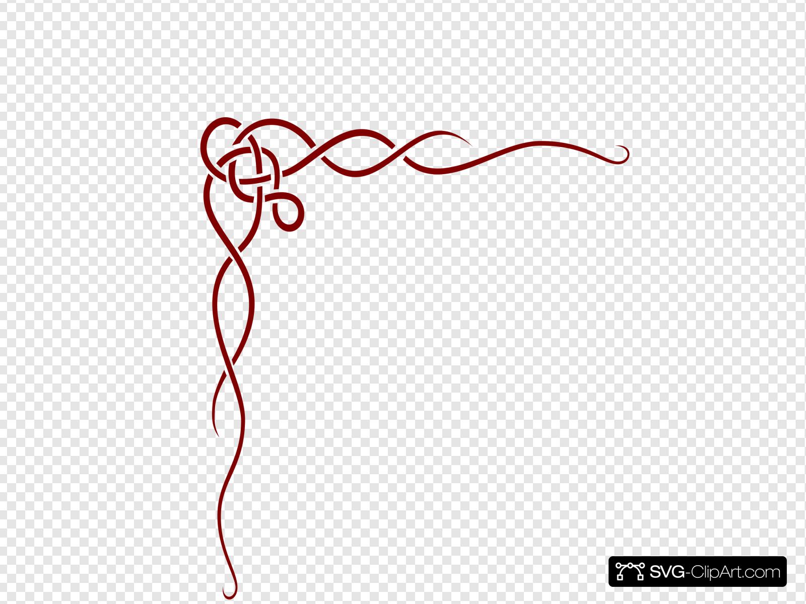 Large Corner Scroll Red Clip art, Icon and SVG