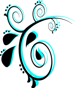 Scroll Black And Teal Clip Art at Clker