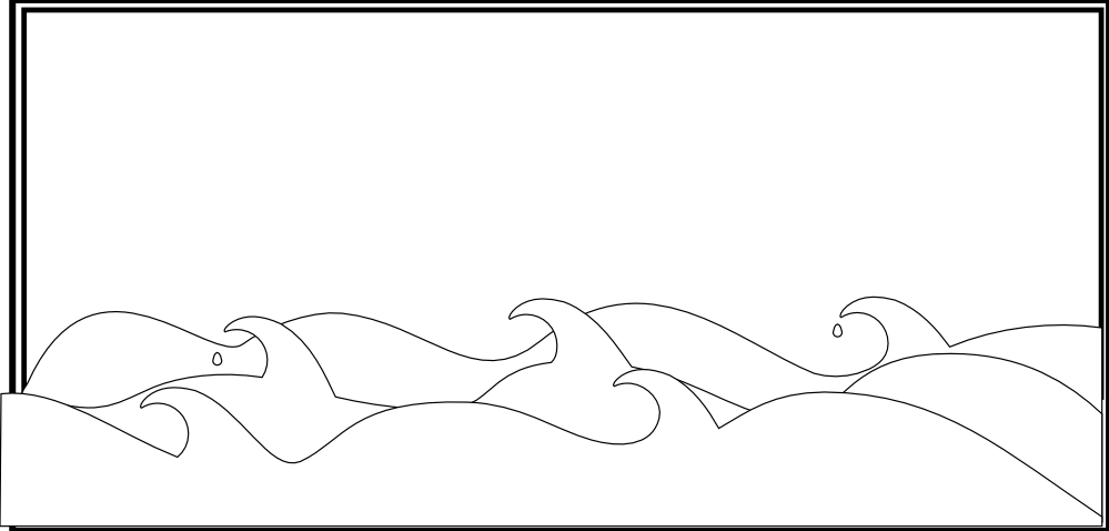sea clipart black and white coloring