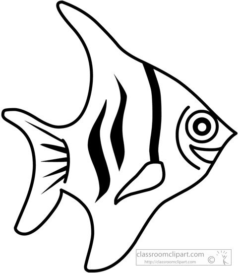 sea clipart black and white fish