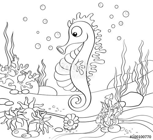 Seahorse underwater world.