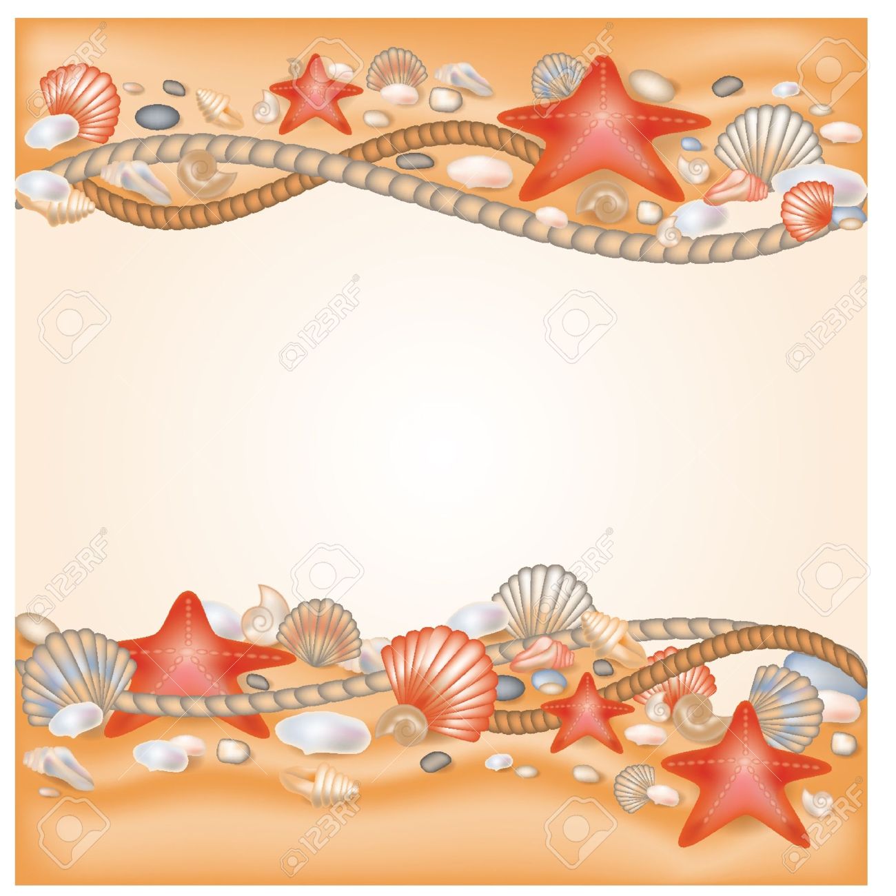 Seashell border clipart