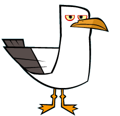 Angry seagull clipart.