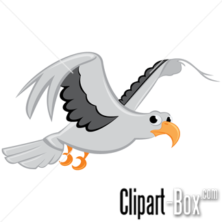 Clipart flying seagull.