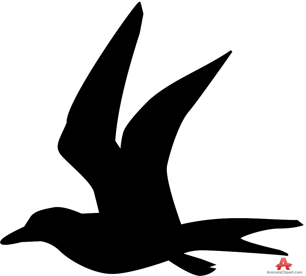 seagull clipart free silhouette