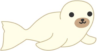 Baby seal clipart.