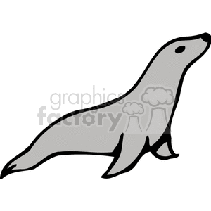 seal clipart black