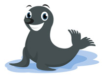 seal clipart clapping