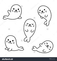Image result for simple seal drawing in