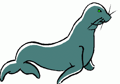 Leopard seal clipart.