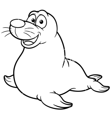 Seal outline vector