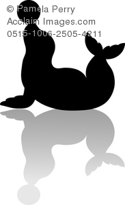 Trained seal clipart.