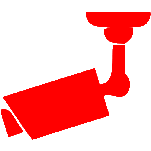 Red security camera