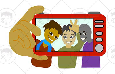 Clipart of About Us Camera Selfie