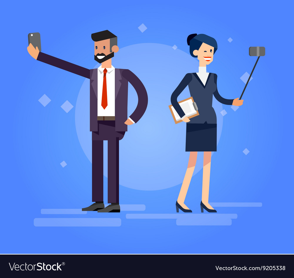 Selfie shots family and couples vector image