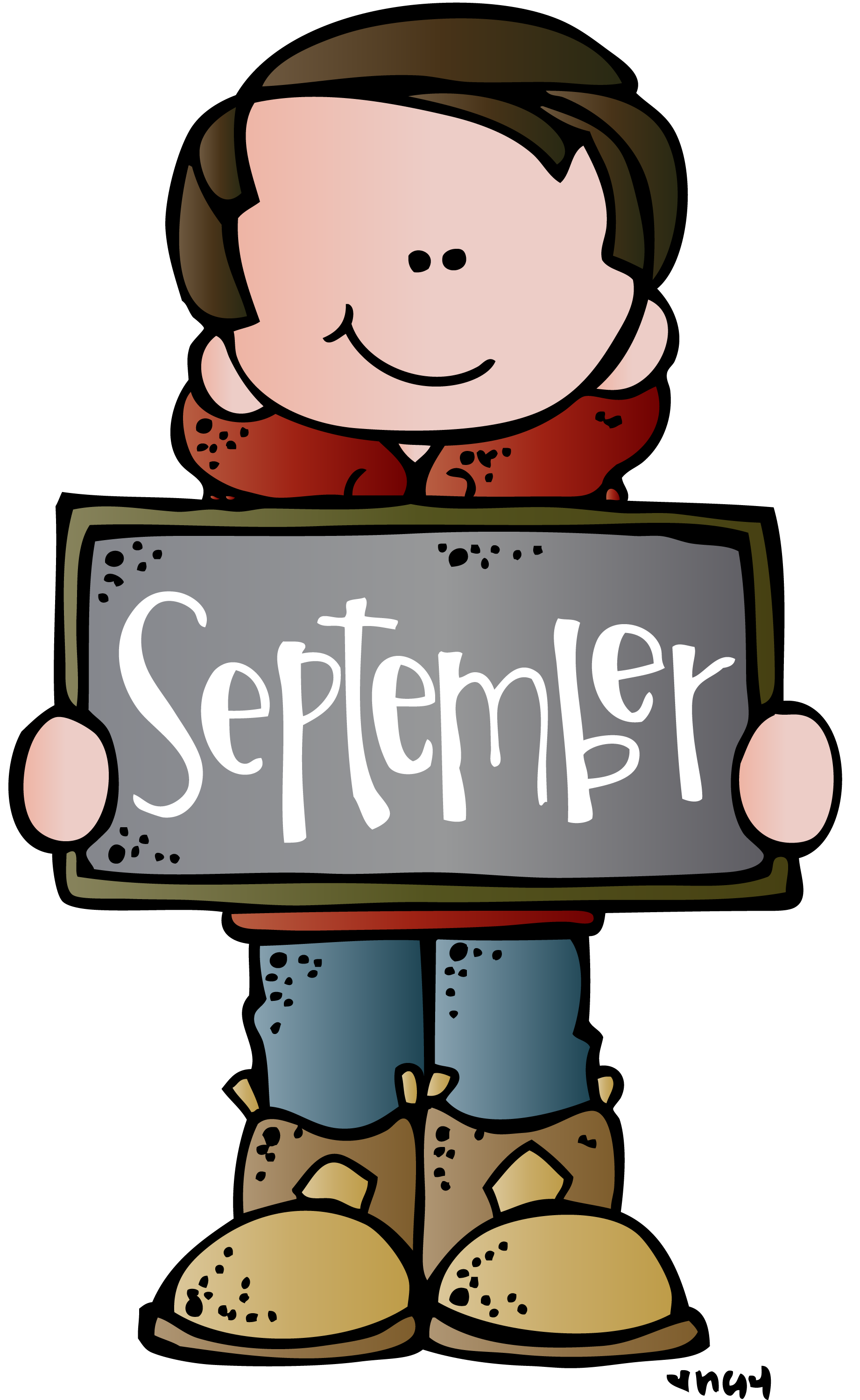 September calendar clipart.
