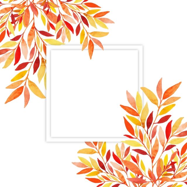 Beautiful Watercolor Autumn Leaves Frame, Watercolor, Paint