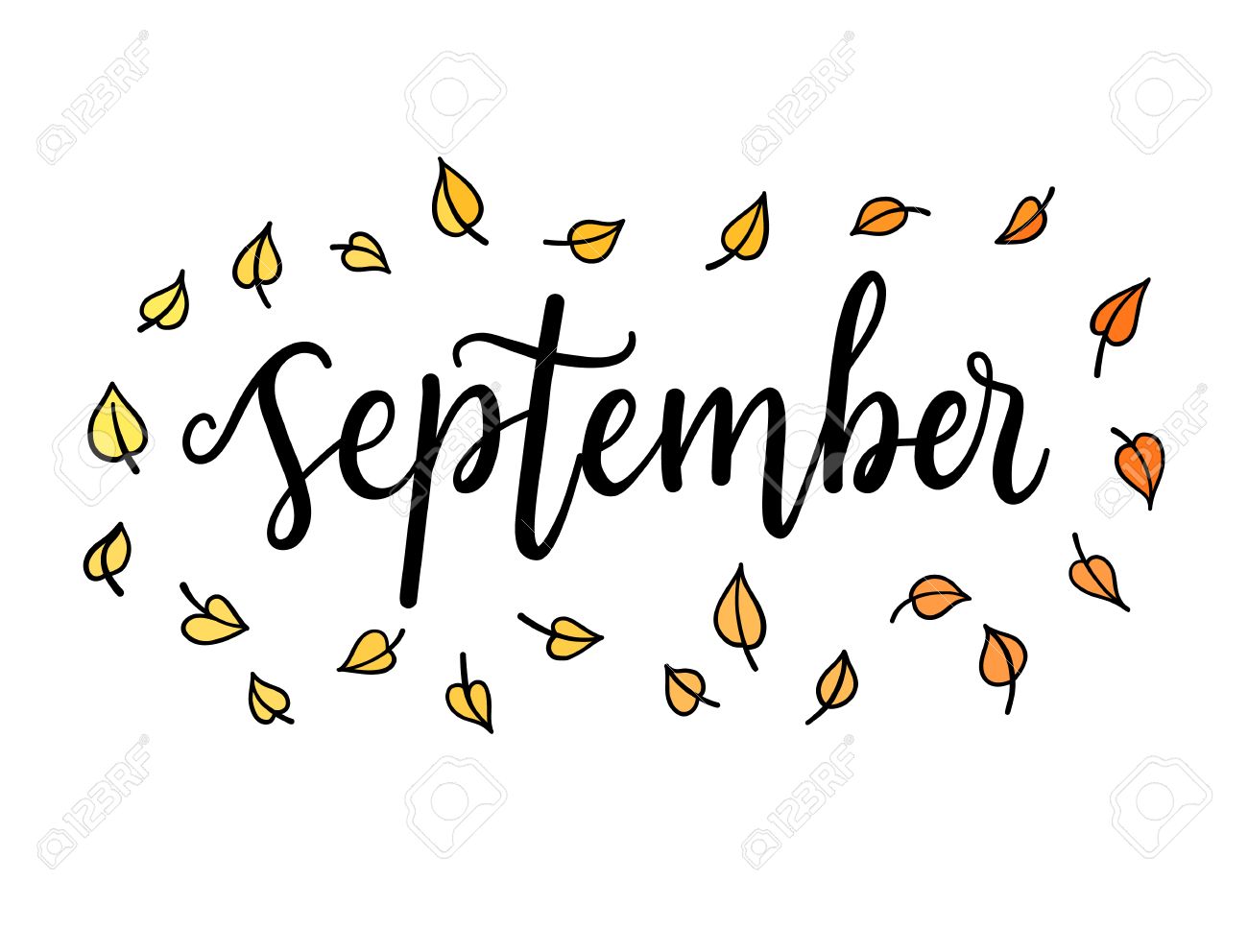 September word cliparts.