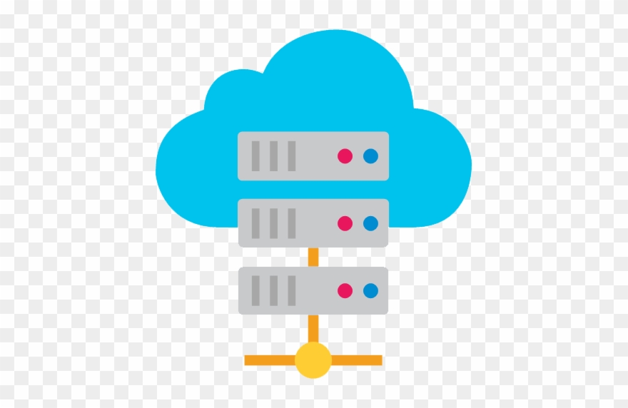 Cloud server clipart.