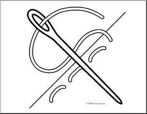 Clip art needle.