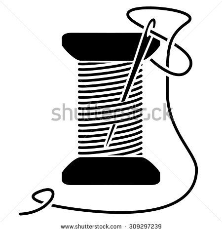 Sewing Clipart Black And White