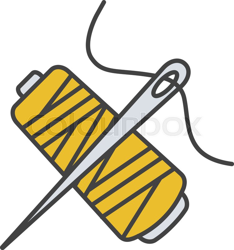 sewing needle clipart spool
