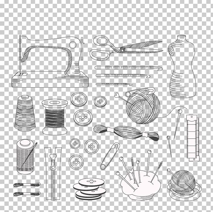 Euclidean Tailor Sewing Needle Sewing Machine PNG, Clipart