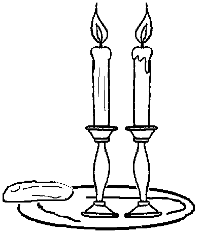 Shabbat candles clipart