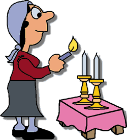 Shabbat candles clipart.