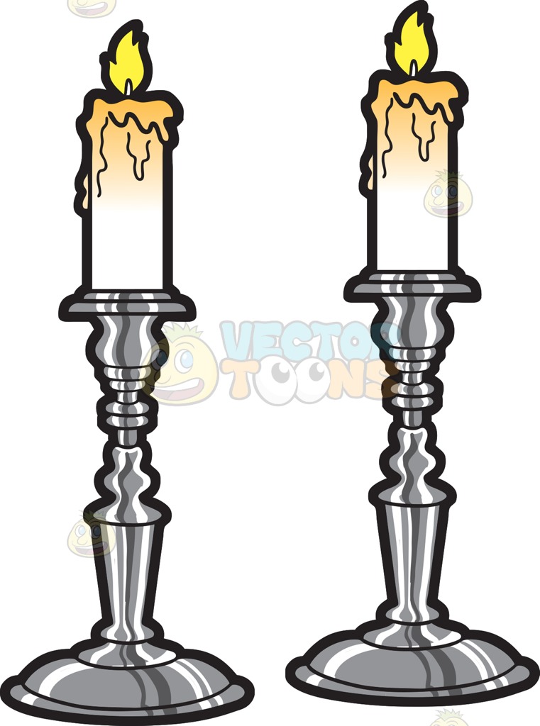Candle holder clipart.