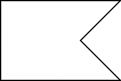 Flag Sign Shape Signal Maritime Swallowtail Clipart Graphic