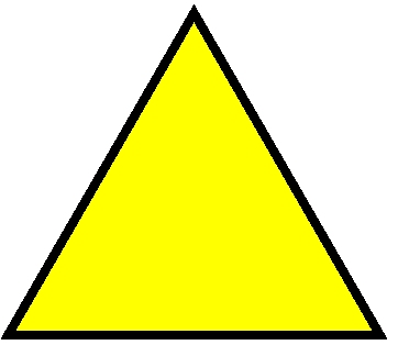 Triangle shape clipart.